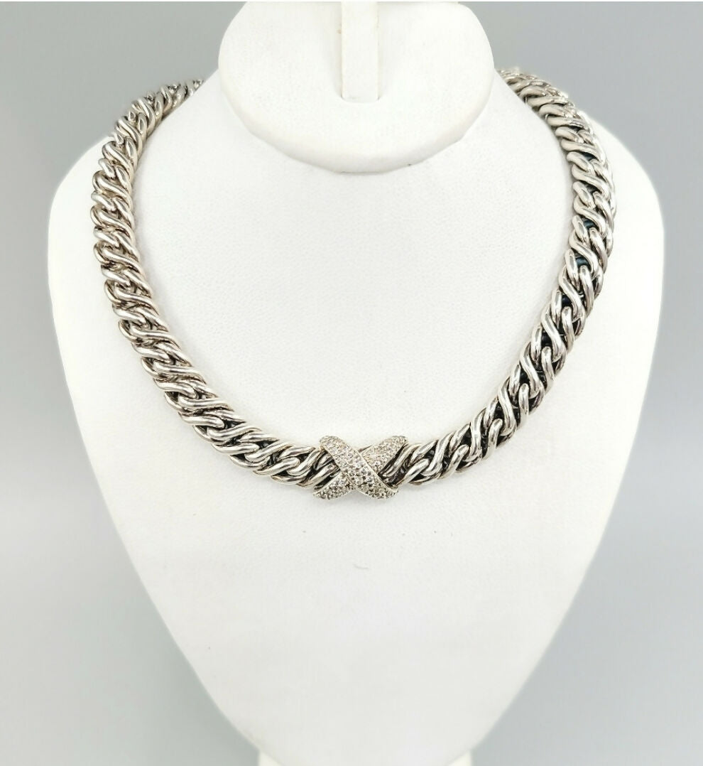 David Yurman Lyrica Diamond X Necklace、mySite、hinf8tx79