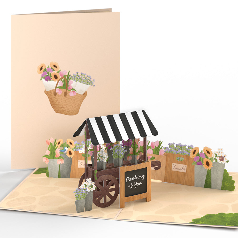 Thinking of You Flower Cart Pop-Up Card、mySite、solidvoid