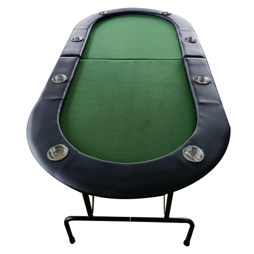 INO Design 73" Foldable Poker Table with Cup Holders #16364 Green、、casual