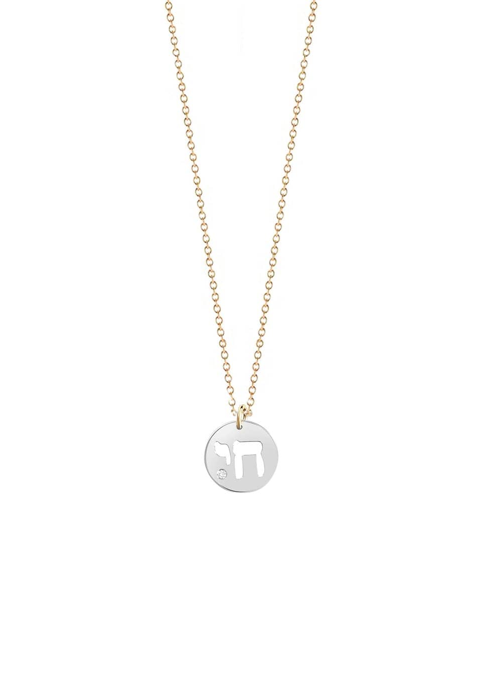 Chai Diamond Necklace - (Sterling Silver, Gold-Plated or Two-Tone)、mySite、topwebapps