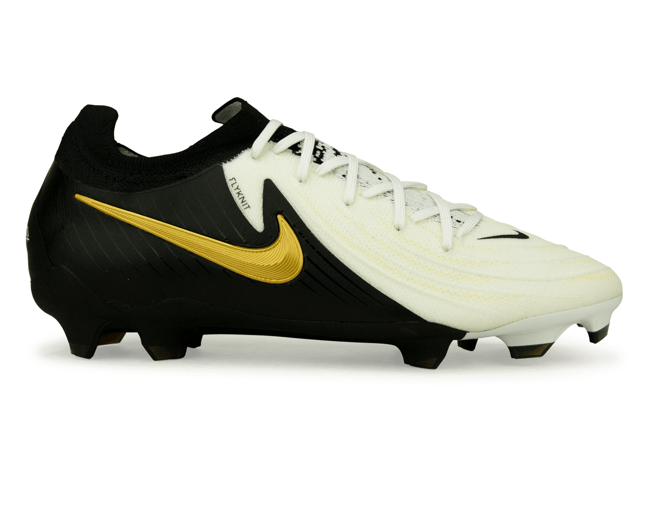 Nike Men's Phantom GX II Pro FG White/Black/Gold、mySite、noshort