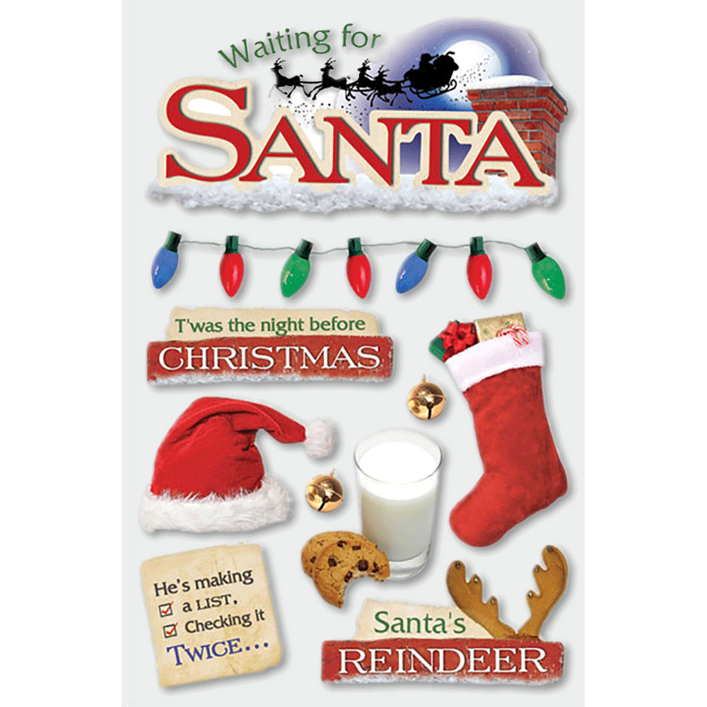  Waiting for Santa 3-D Stickers、mySite、ghnorth