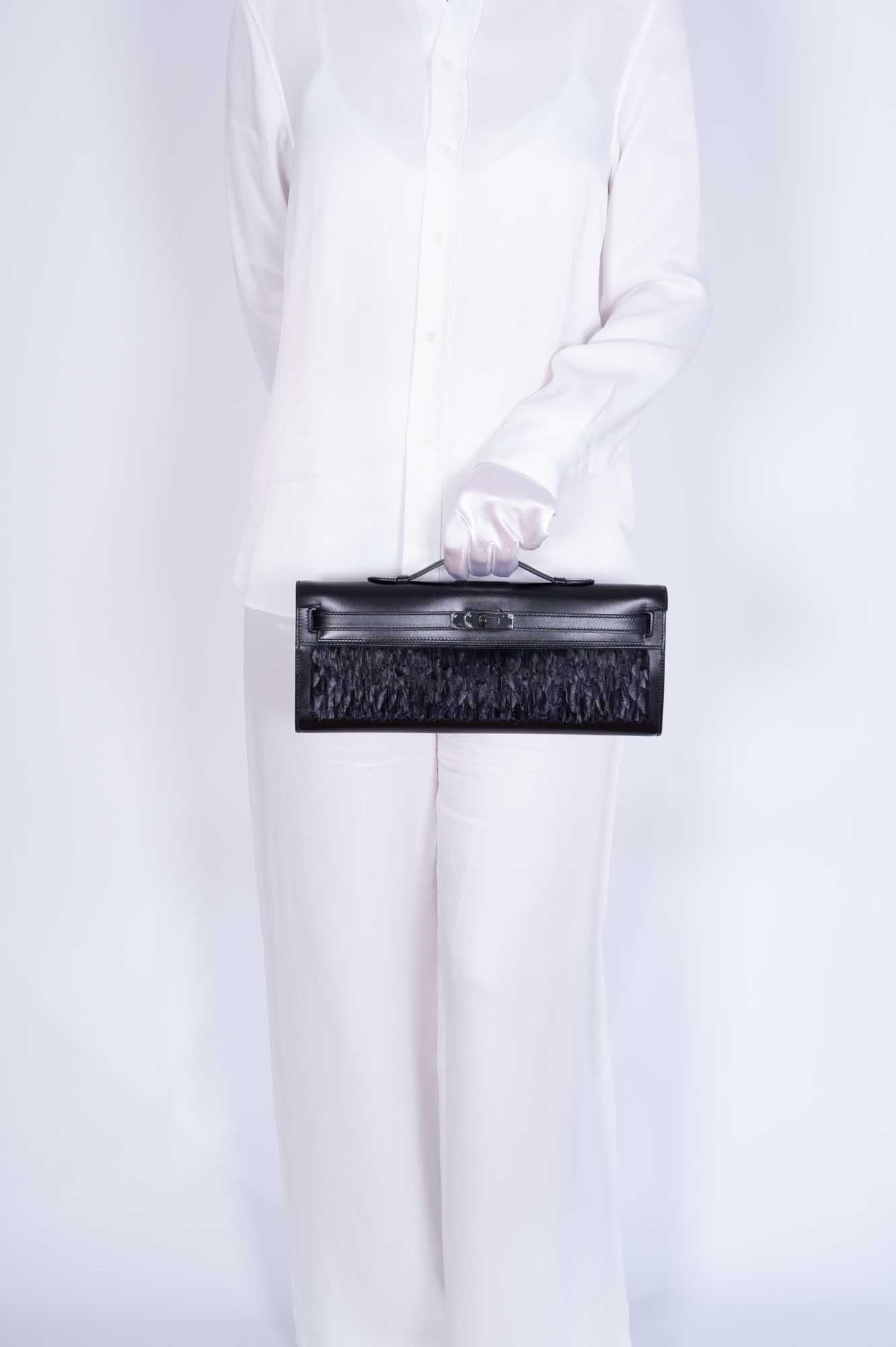 Hermès So Black Feather Kelly Cut Black Box PVD Hardware、mySite、garminoutage.com