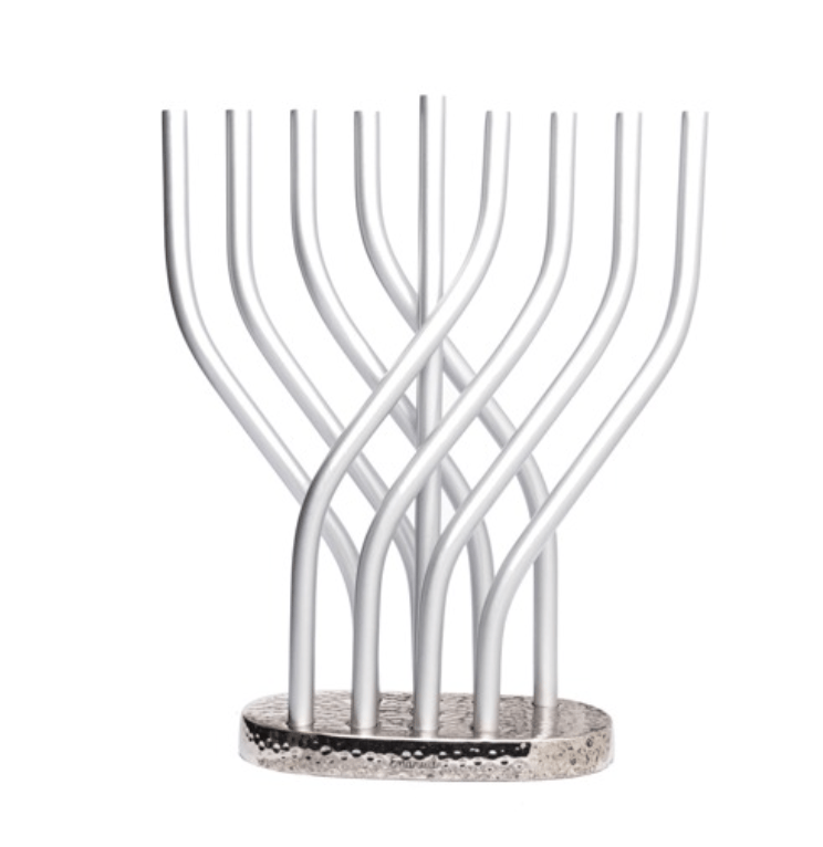 Flame Menorah by Yair Emanuel - Silver、mySite、topwebapps