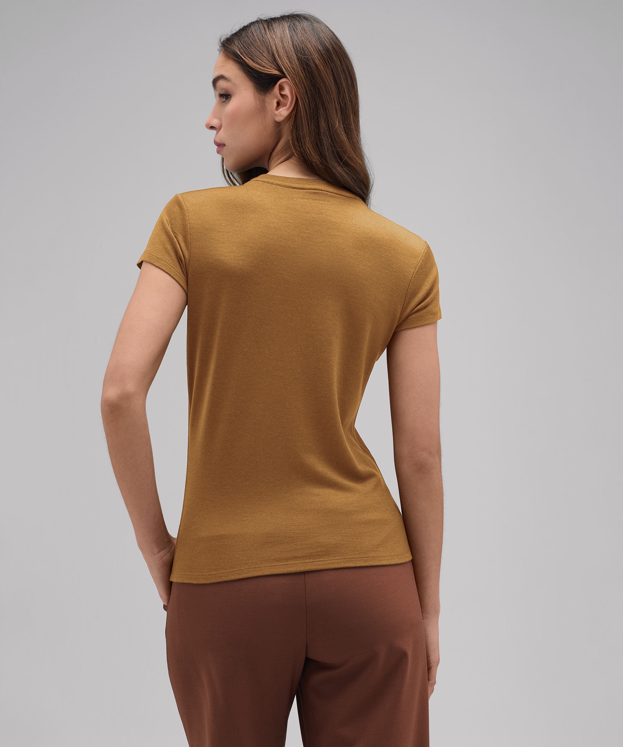 Women's Slim Merino Crew Neck T-Shirt、mySite、noshort