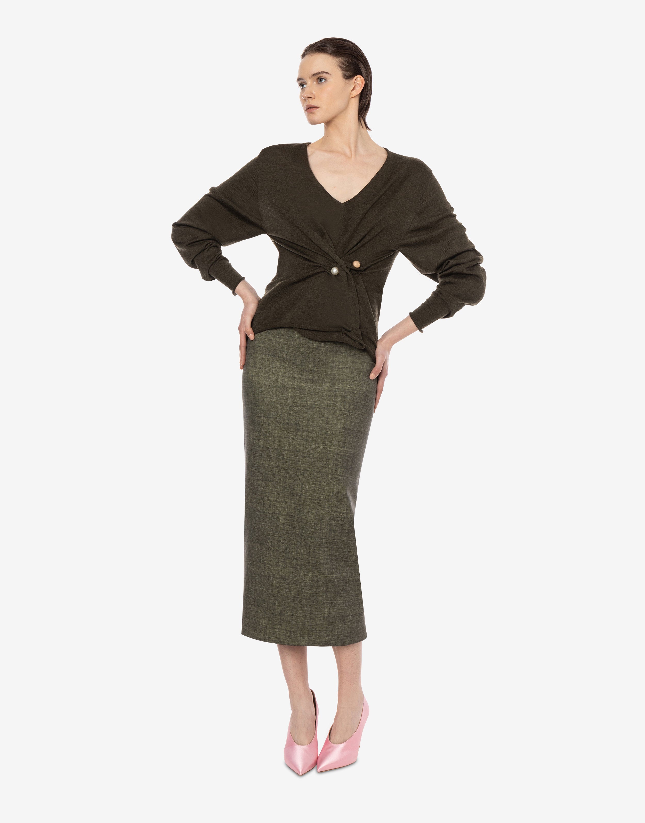 Maglia in lana con piercing、mySite、aoinhome