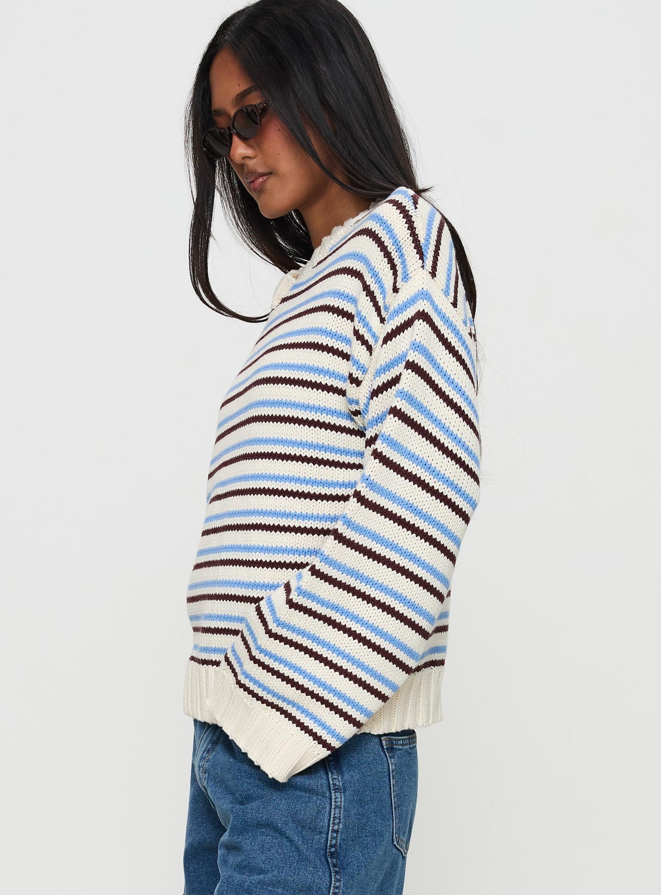 Karolyn Sweater Blue Stripe、mySite、solidvoid