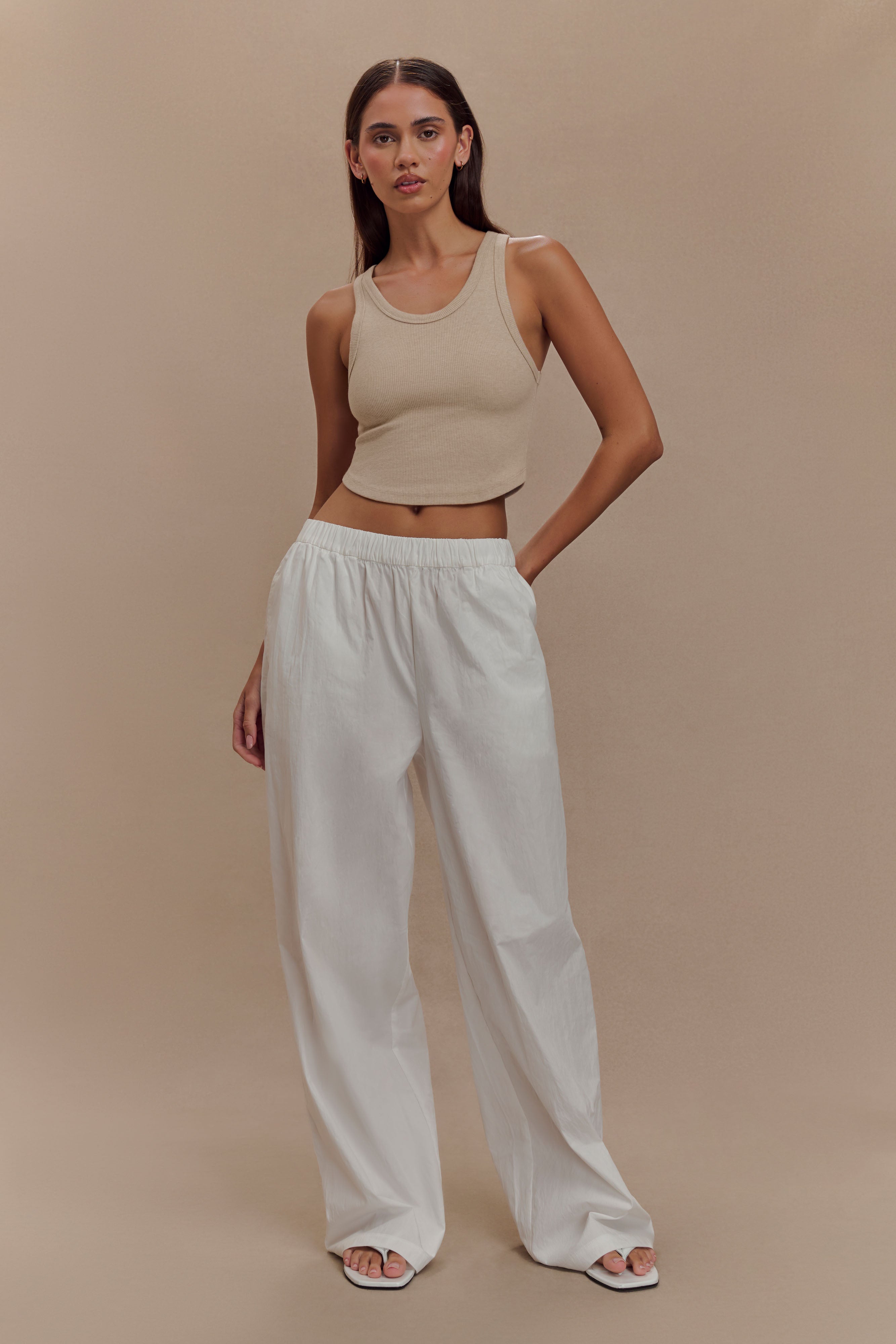 Morgana Ribbed Tank Top - Neutral Marle、mySite、solidvoid