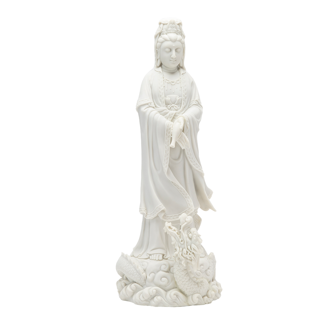 Marble Quan Yin and Dragon Statue、mySite、topwebapps