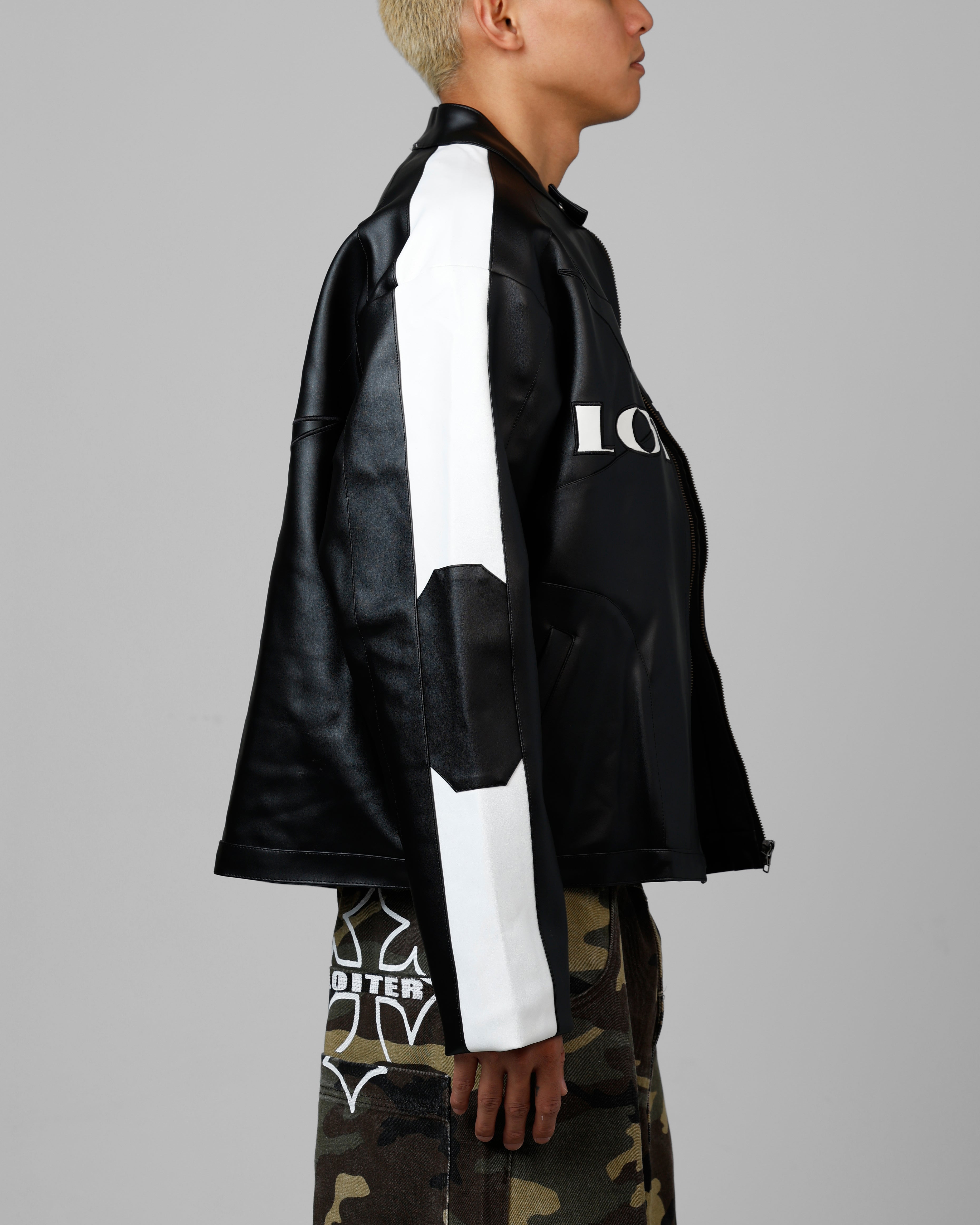 Loiter Engine Vegan Leather Jacket Black、mySite、zt4zffjzw