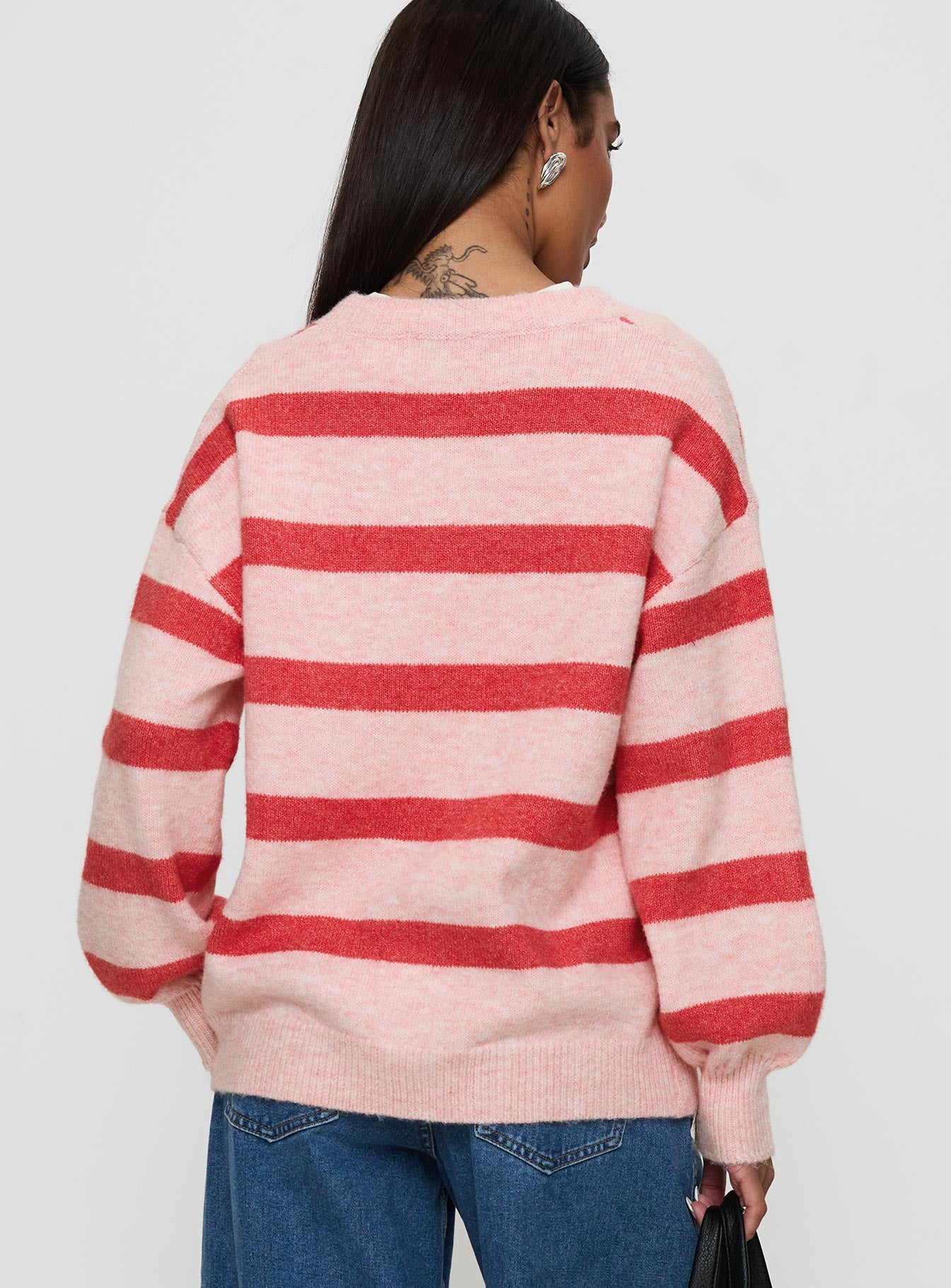 Ryanna Sweater Pink / Red Stripe、mySite、solidvoid