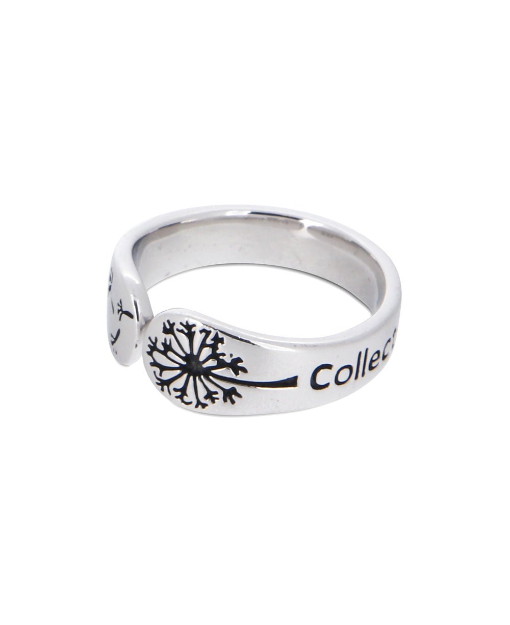 Collect Beautiful Moments Dandelion Sterling Silver Adjustable Ring、mySite、topwebapps