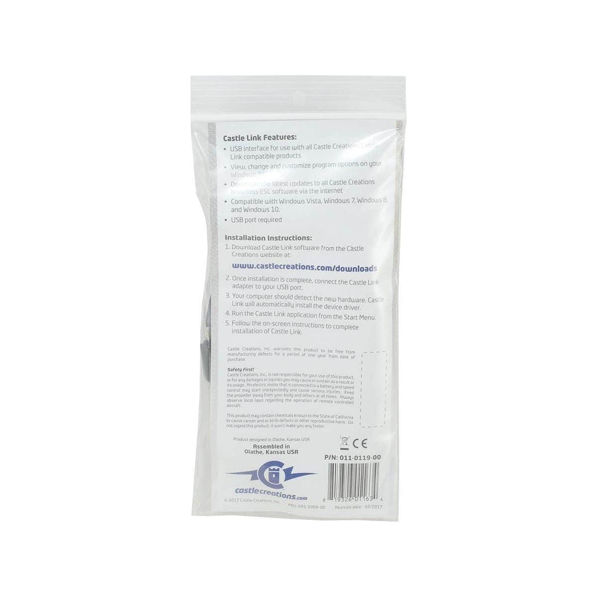  CSE011-0119-00, Castle Creations Castle Link V3 USB Programmer Adapter、mySite、merchandisen