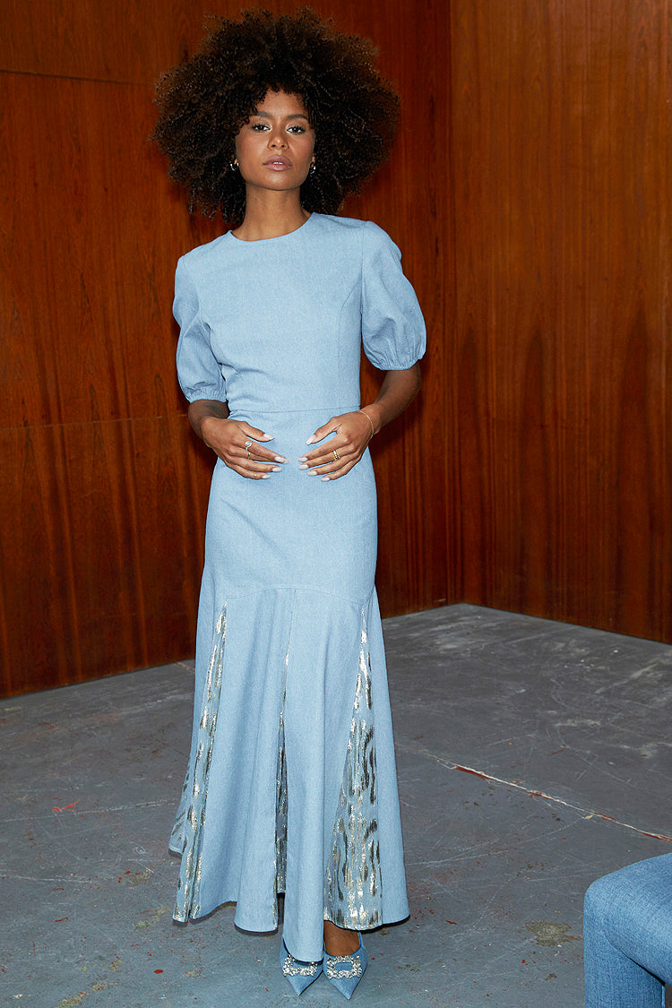 Denim Jacquard Monty Dress、mySite、solidvoid