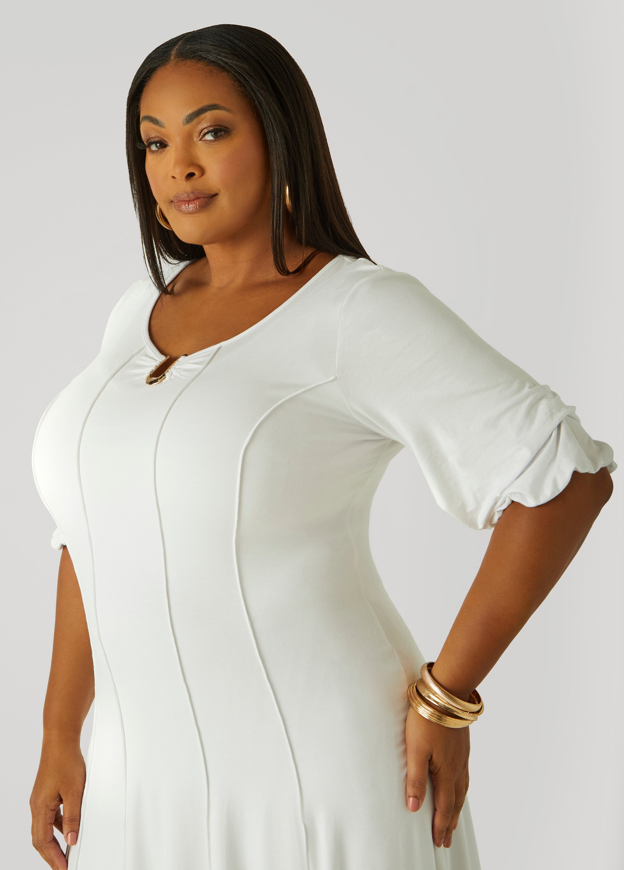 U Ring Seamed Midi Dress、mySite、bengalsvssteelers