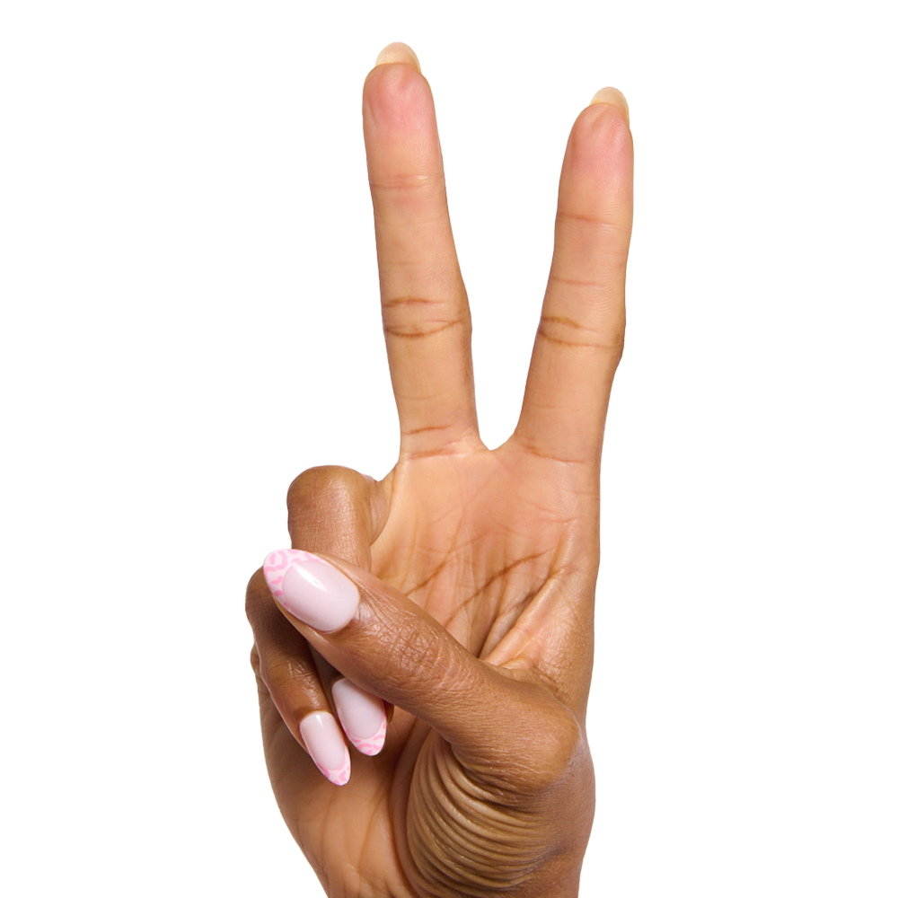 Pink Cheetah - Press-On | Medium | Almond、mySite、solidvoid