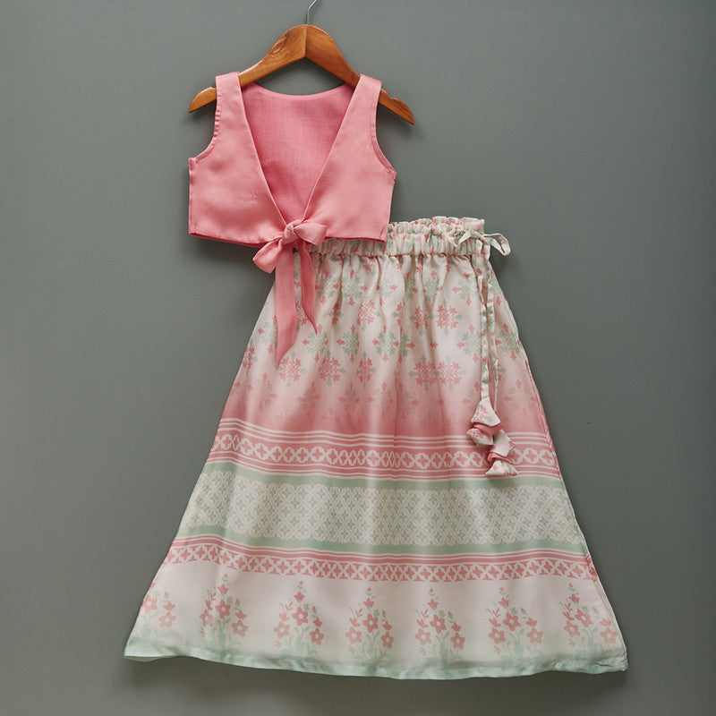 Silk Lehenga Set | Printed | Pink、mySite、camillekostekn