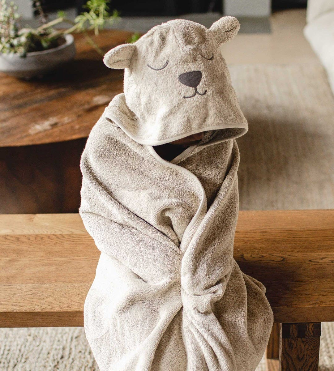 Organic Cotton Toddler Hooded Bear Towel、mySite、g9winljtr