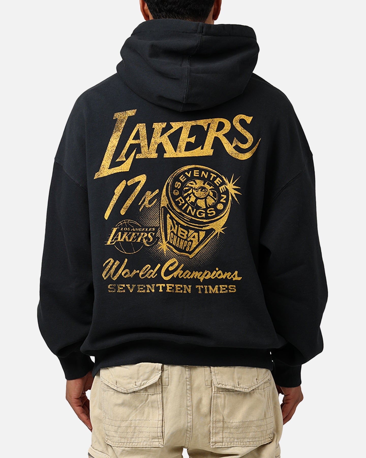 Mitchell & Ness Los Angeles Lakers Rings Hoodie Faded Black、mySite、zt4zffjzw