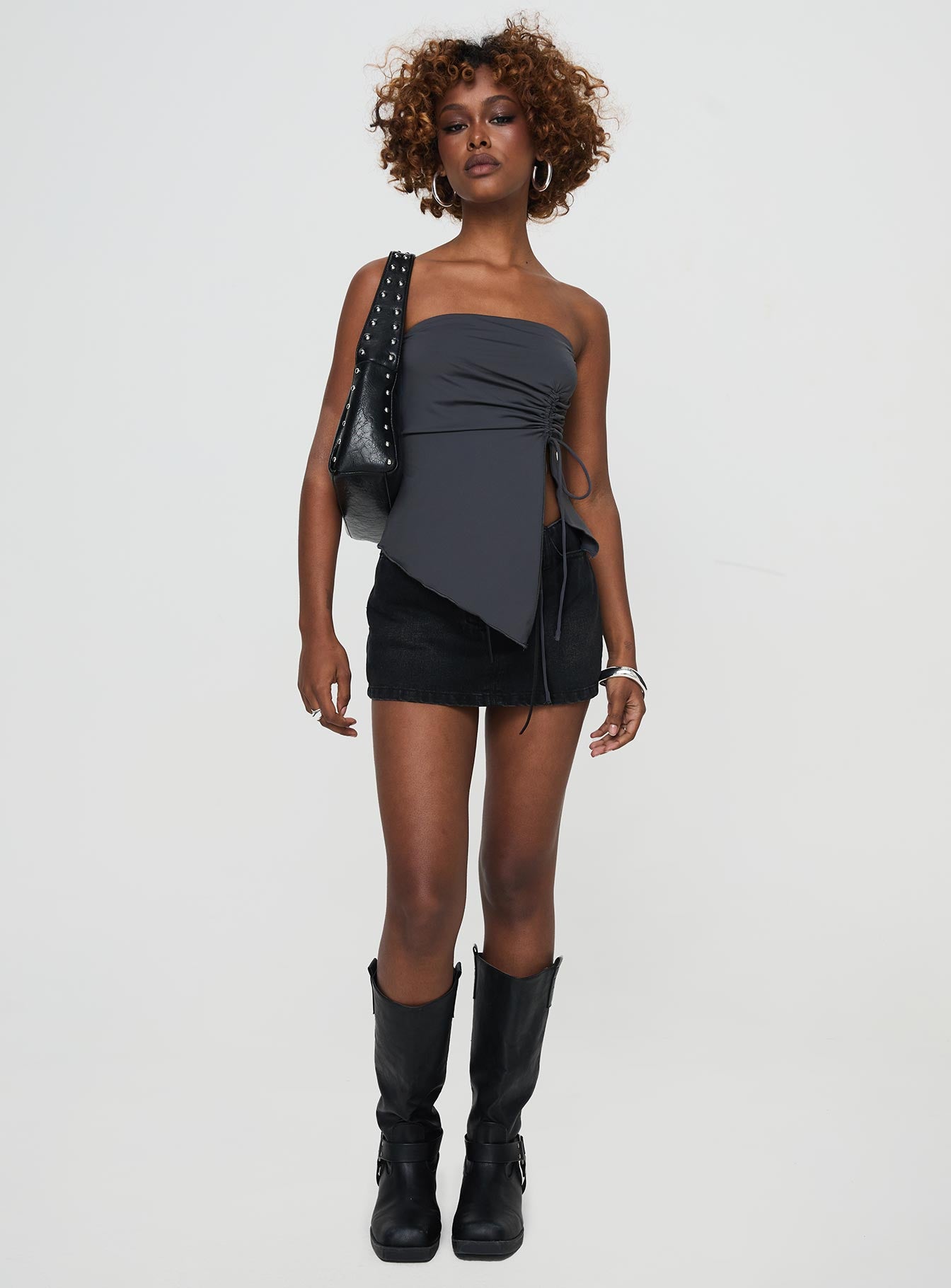 Dessy Strapless Top Slate、mySite、solidvoid