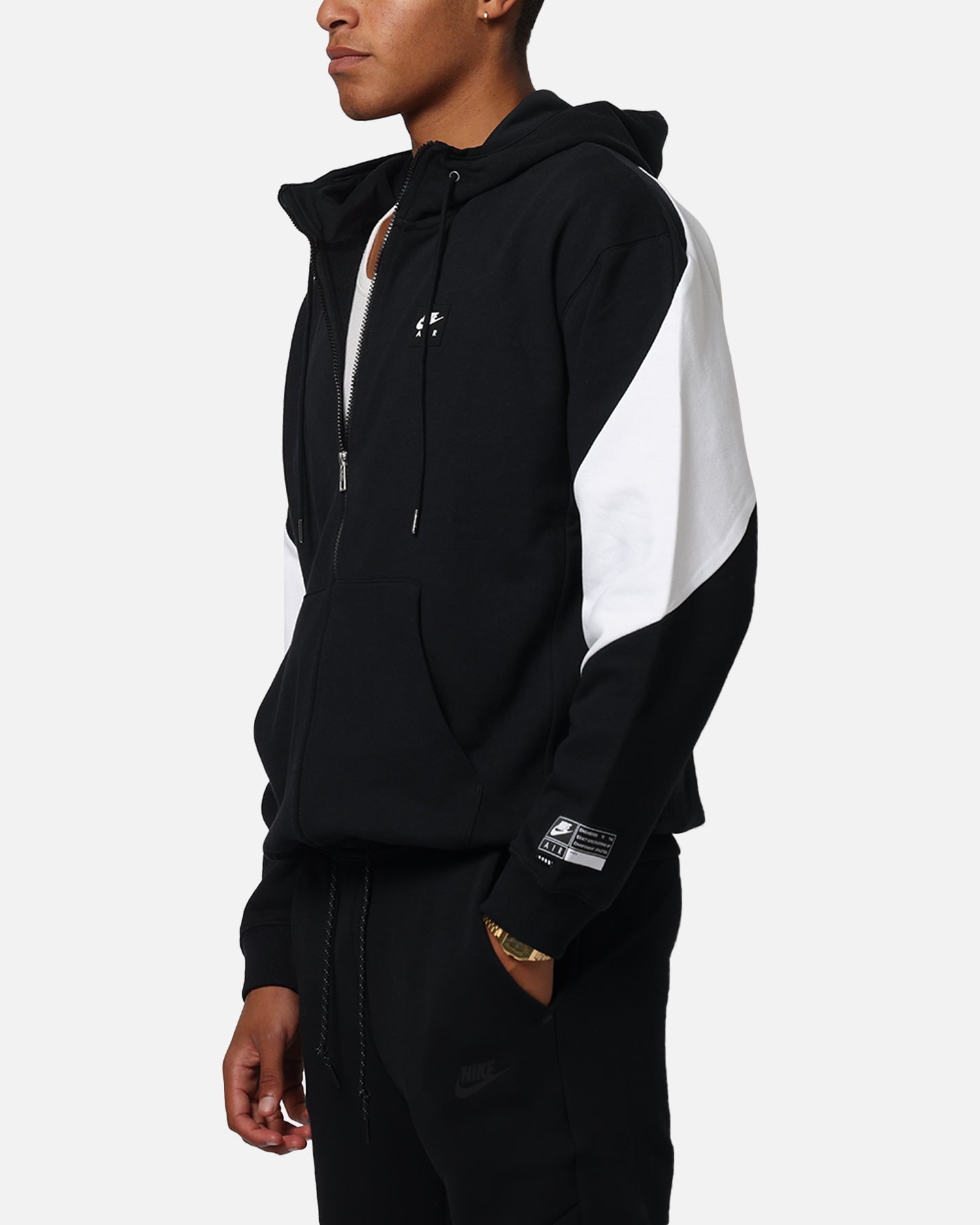 Nike Air Full-Zip Fleece Hoodie Black/White/White、mySite、zt4zffjzw