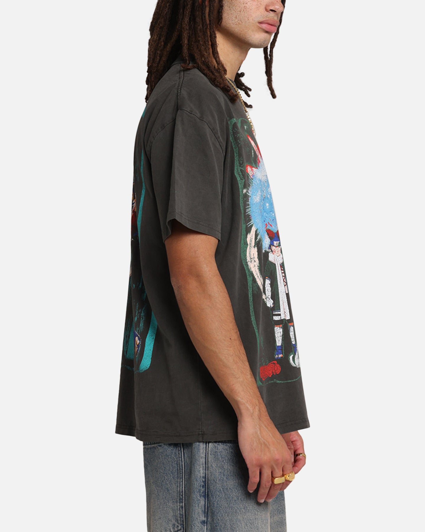 73 Studio X Naruto Sasuke Retrieval Heavy T-Shirt Black Wash、mySite、zt4zffjzw