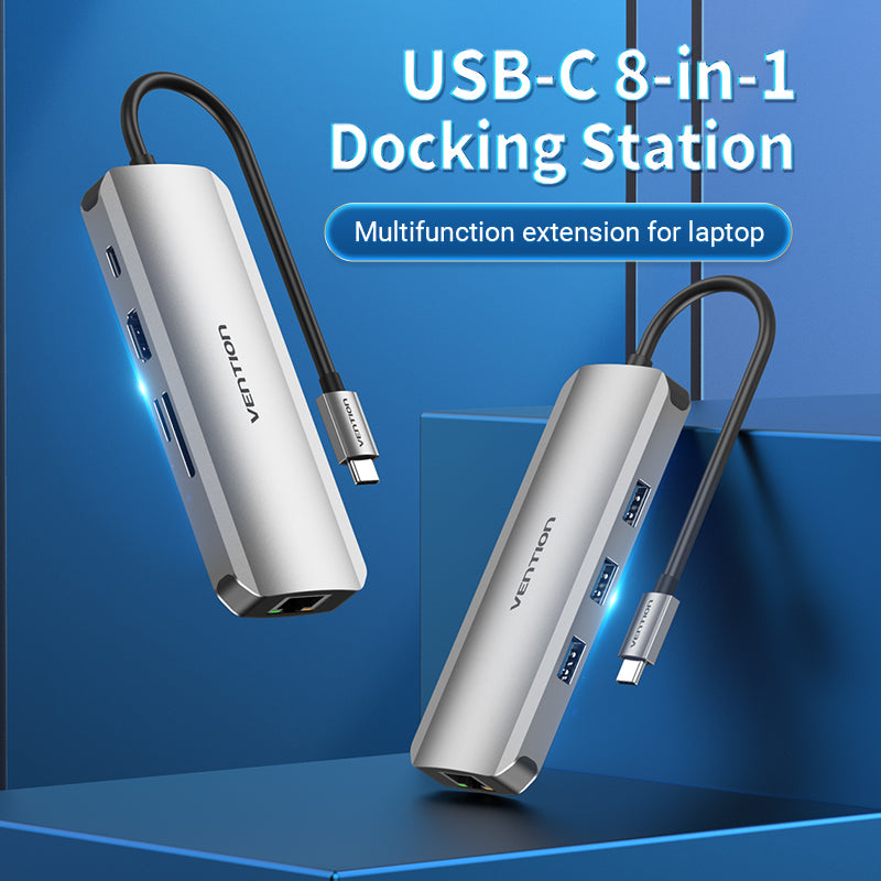 Vention 8-in-1 USB-C Docking Station、mySite、fannypackpong