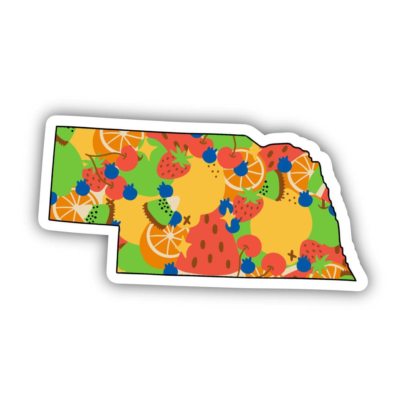  Nebraska Fruit Pattern Sticker、mySite、ghnorth