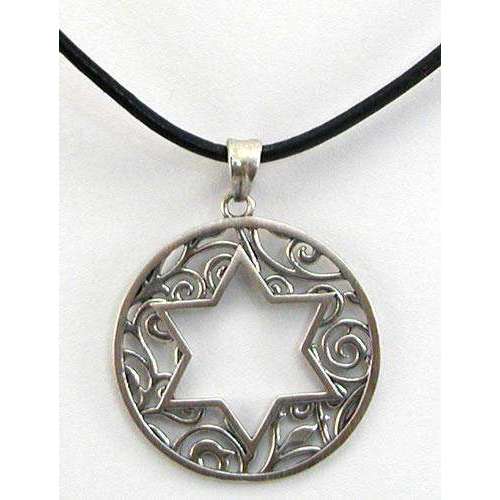 Michael Bromberg Open Star of David on Leather Cord、mySite、topwebapps