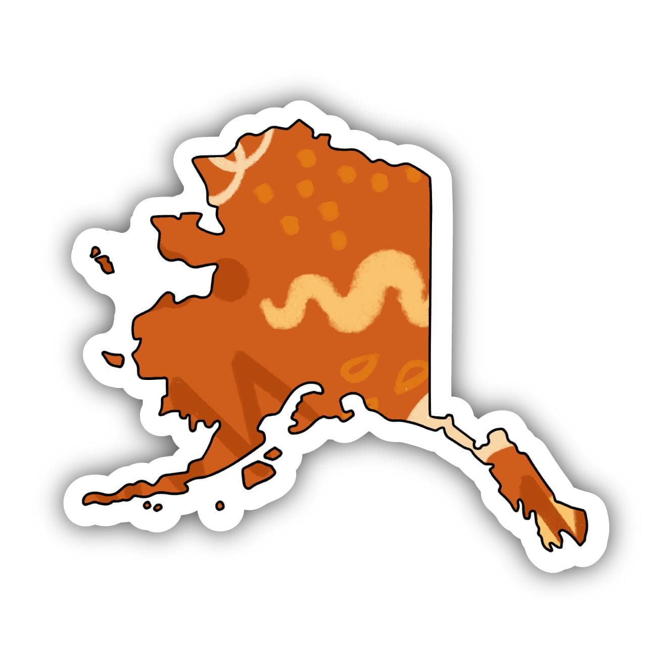  Alaska Orange Abstract Sticker、mySite、elrpsem3k