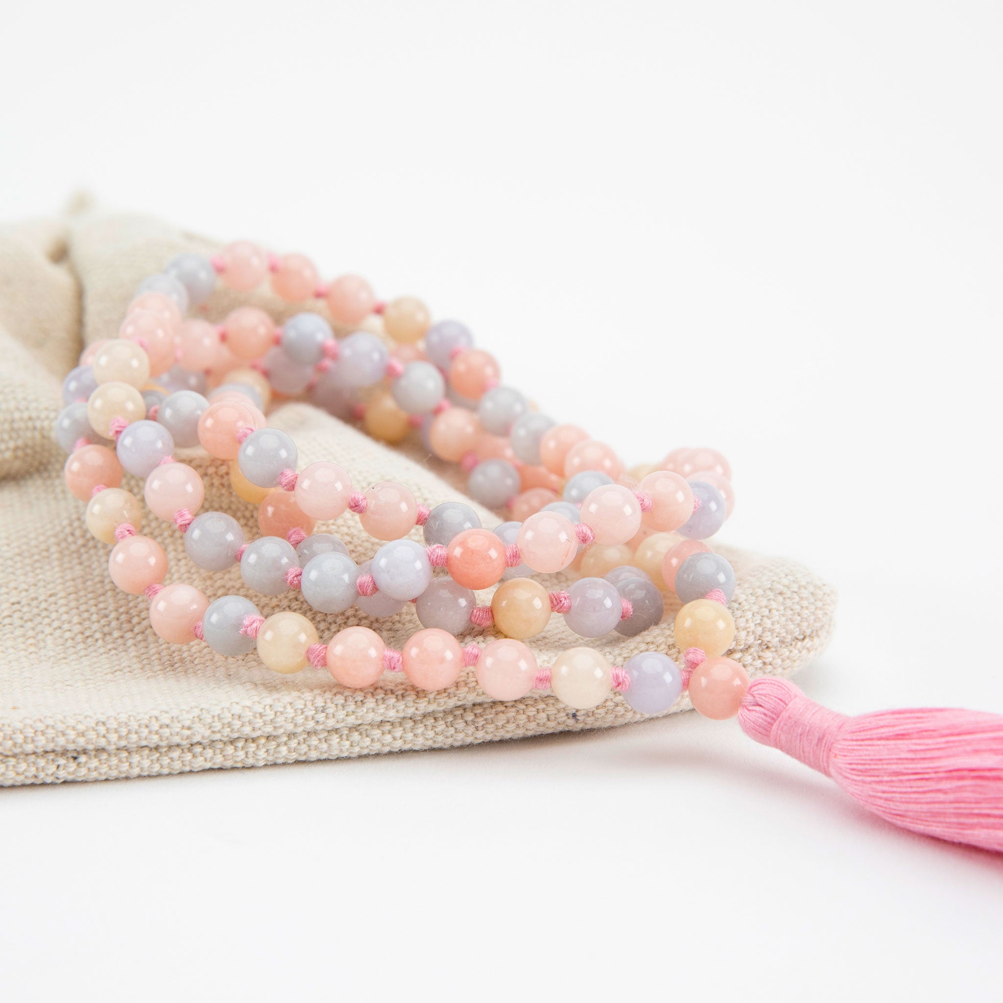 Handmade Prayer Beads: Morganite Mala、mySite、topwebapps