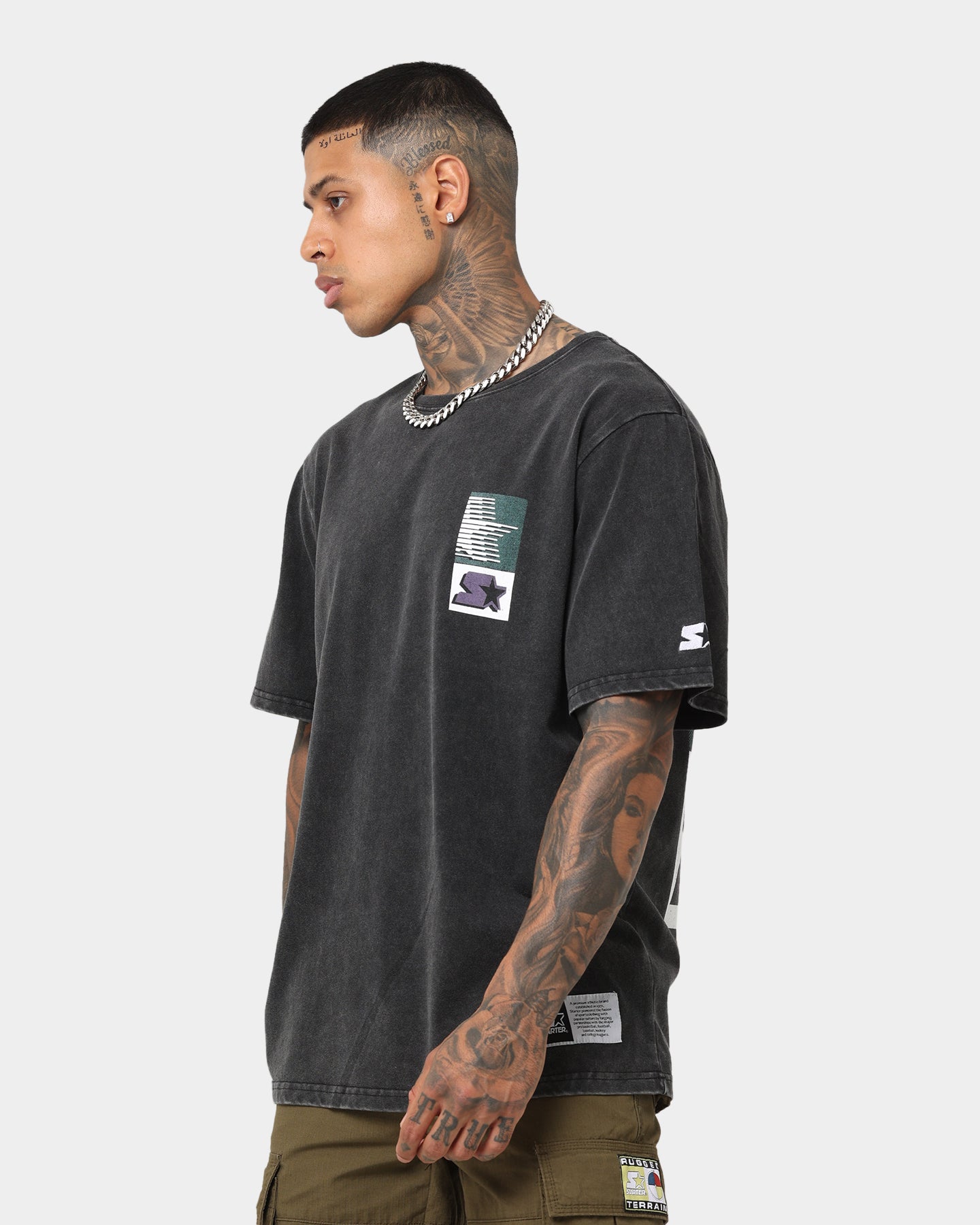 Starter Line Up T-Shirt Washed Black、mySite、zt4zffjzw