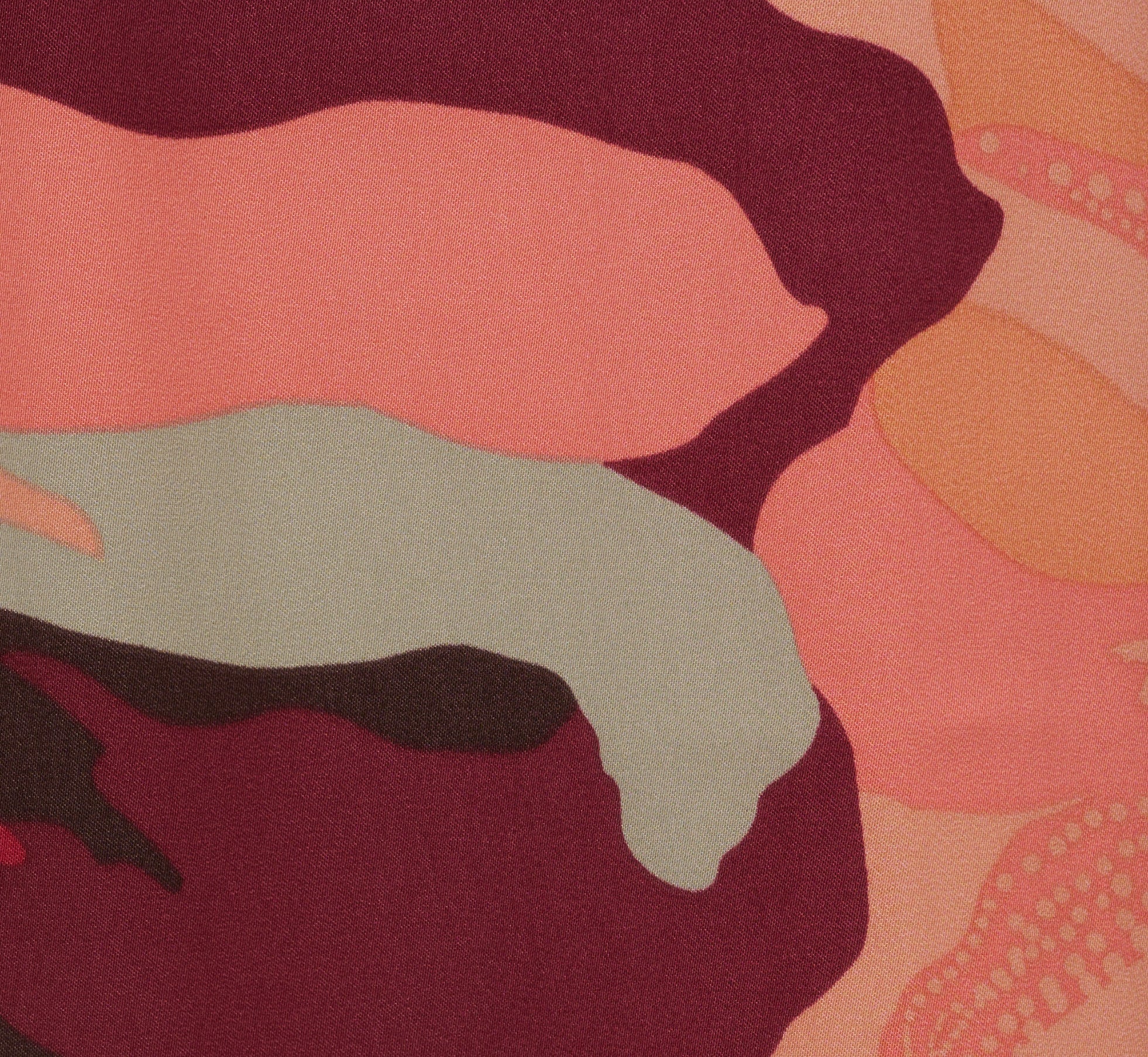 Tropical Floral Print Wide Leg Pants With Drawstring Waist In Deepburgundylargesunsetfloral、mySite、solidvoid