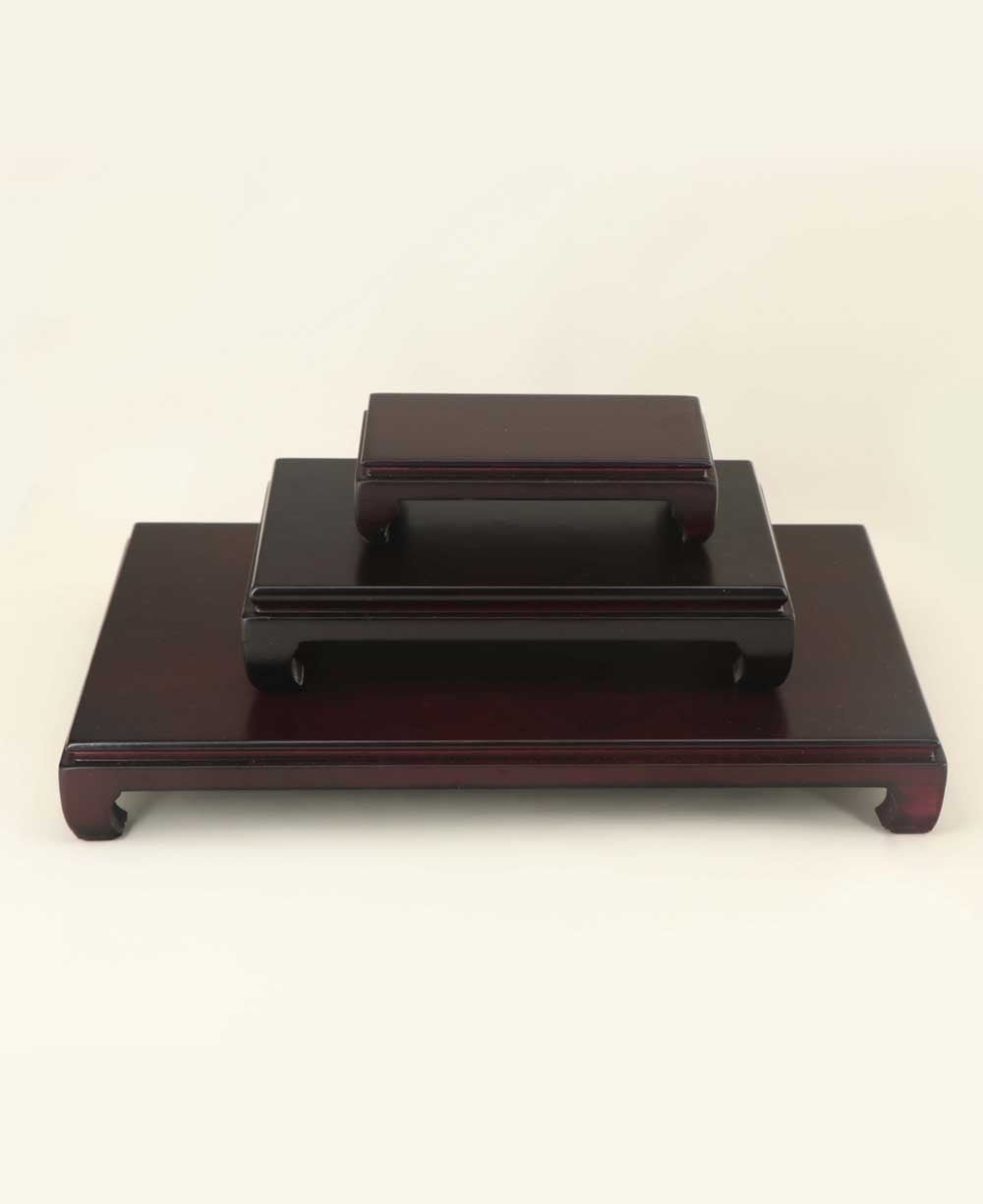 Polished Dark Cherry Statue Stand Pedestal Risers, Sold Individually、mySite、topwebapps