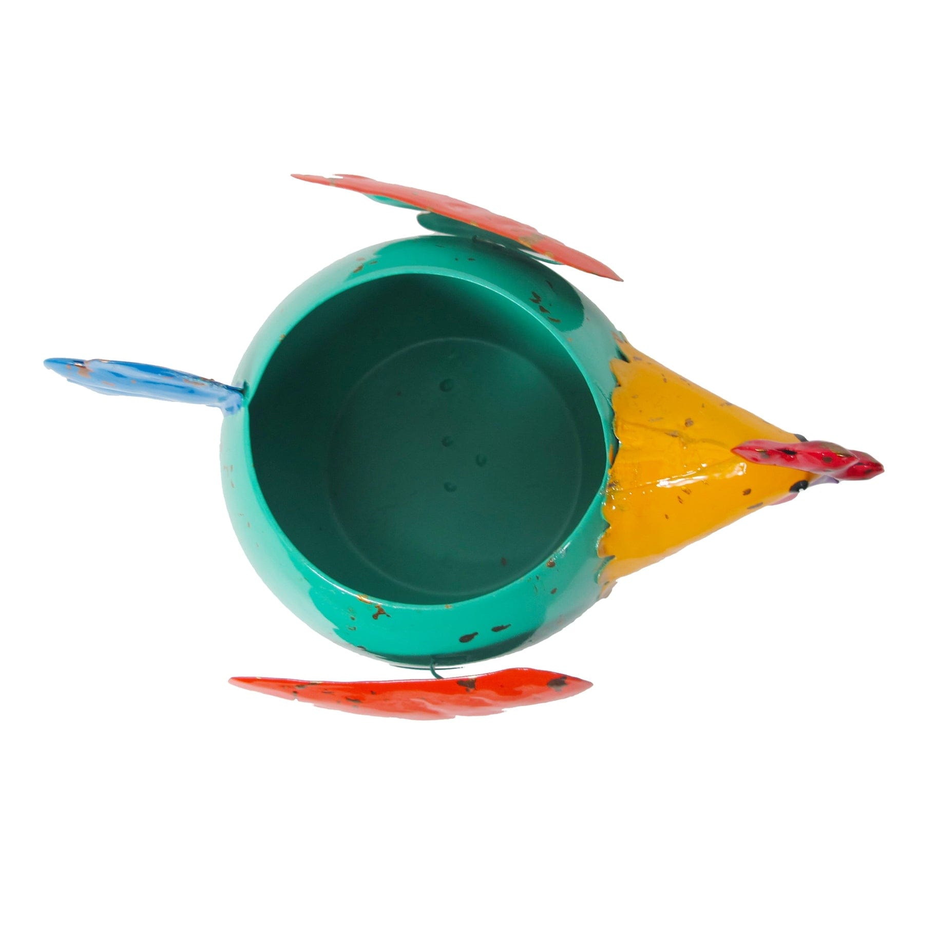 Mini-Chicken Planter Colorful Metal Art、mySite、g9winljtr