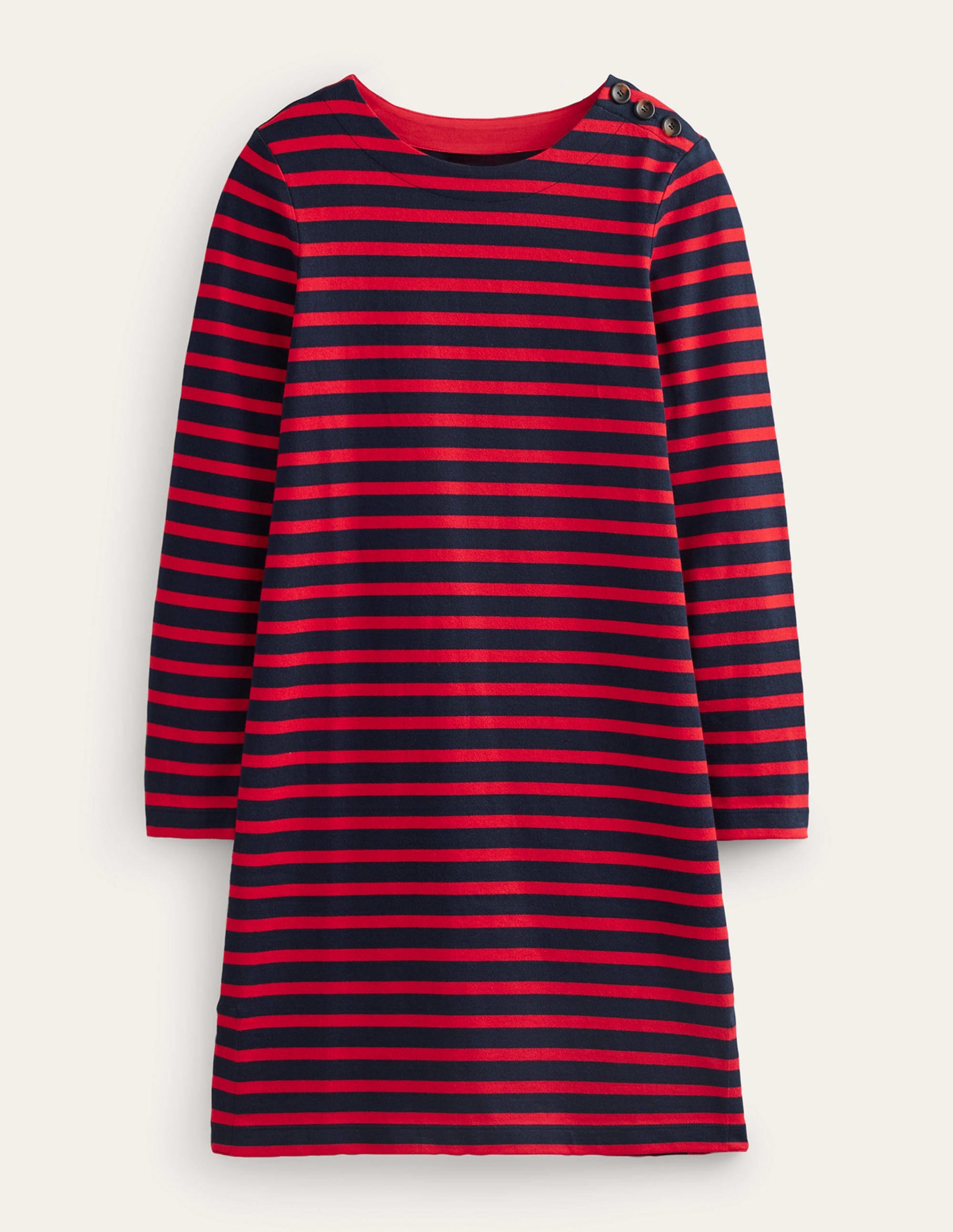  Sophie Breton Jersey Dress-Navy, Red Stripe、mySite、ashleygrahame