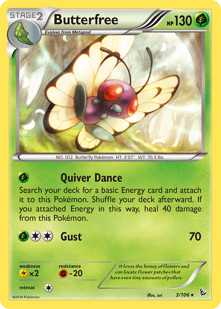 Butterfree (3/106) XY: Flashfire、mySite、waistdrama