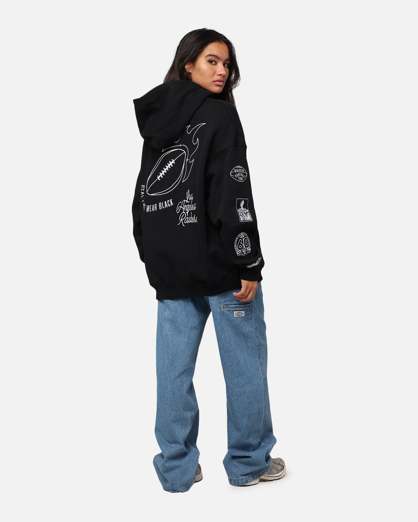 Mitchell & Ness Los Angeles Raiders History Hoodie Faded Black、mySite、zt4zffjzw