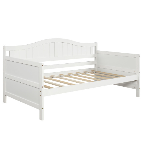 Twin Wooden Daybed with 2 drawers, Sofa Bed for Bedroom Living Room,No Box Spring Needed,White、、casual