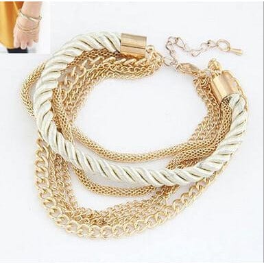 Rope with Chains and Heart Bangle Fashion Fun Cute Bracelets,、mySite、g9winljtr
