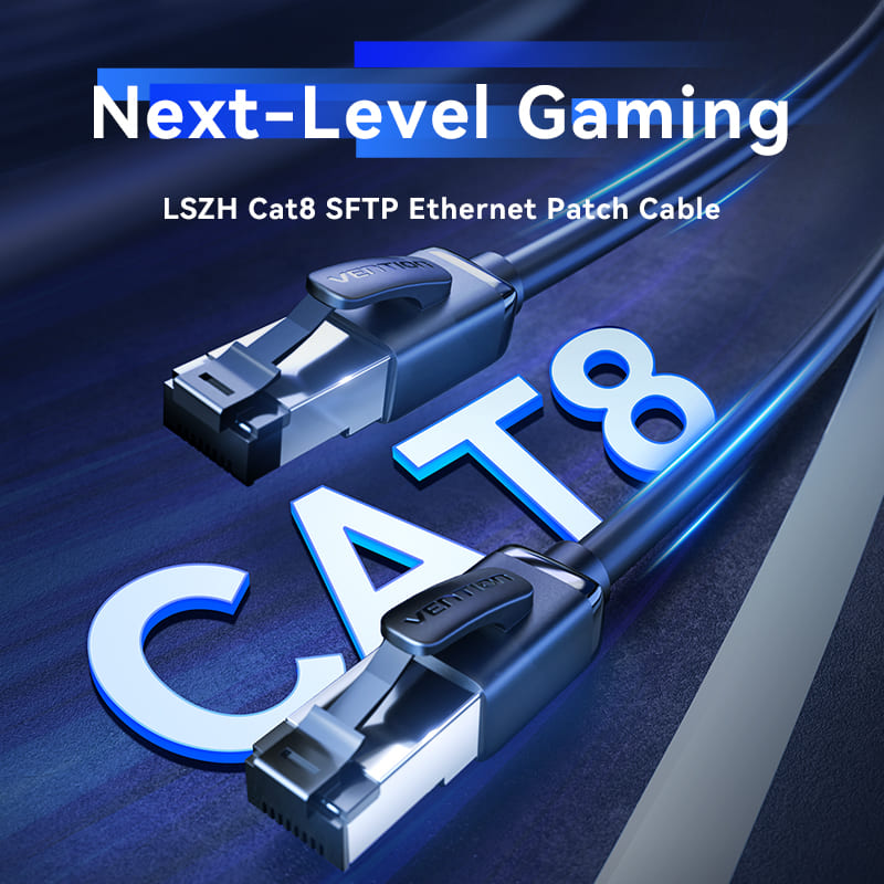 Vention LSZH Cat.8 SFTP Ethernet Patch Cable Black、mySite、fannypackpong