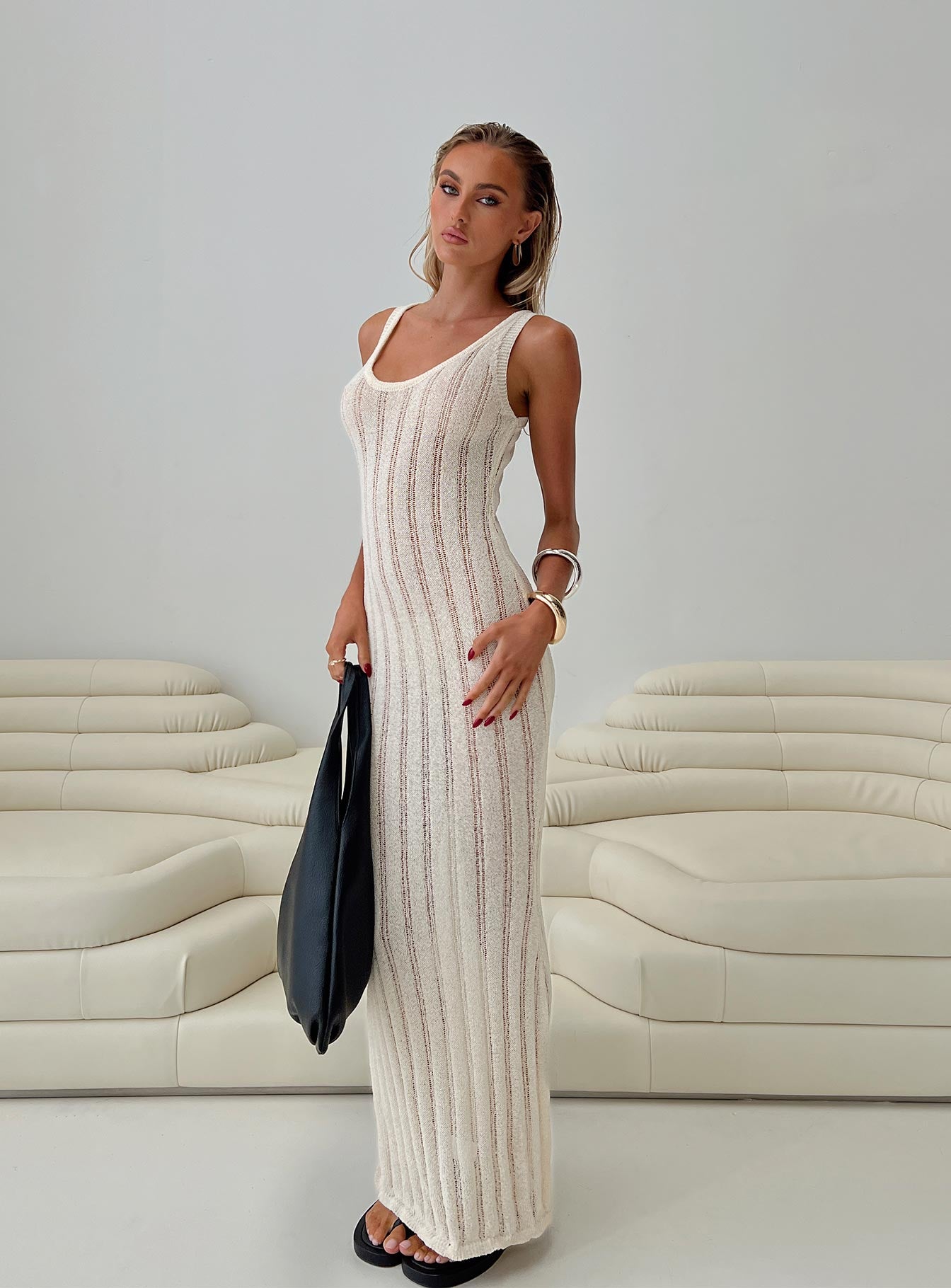 Fransson Maxi Dress Cream、mySite、solidvoid