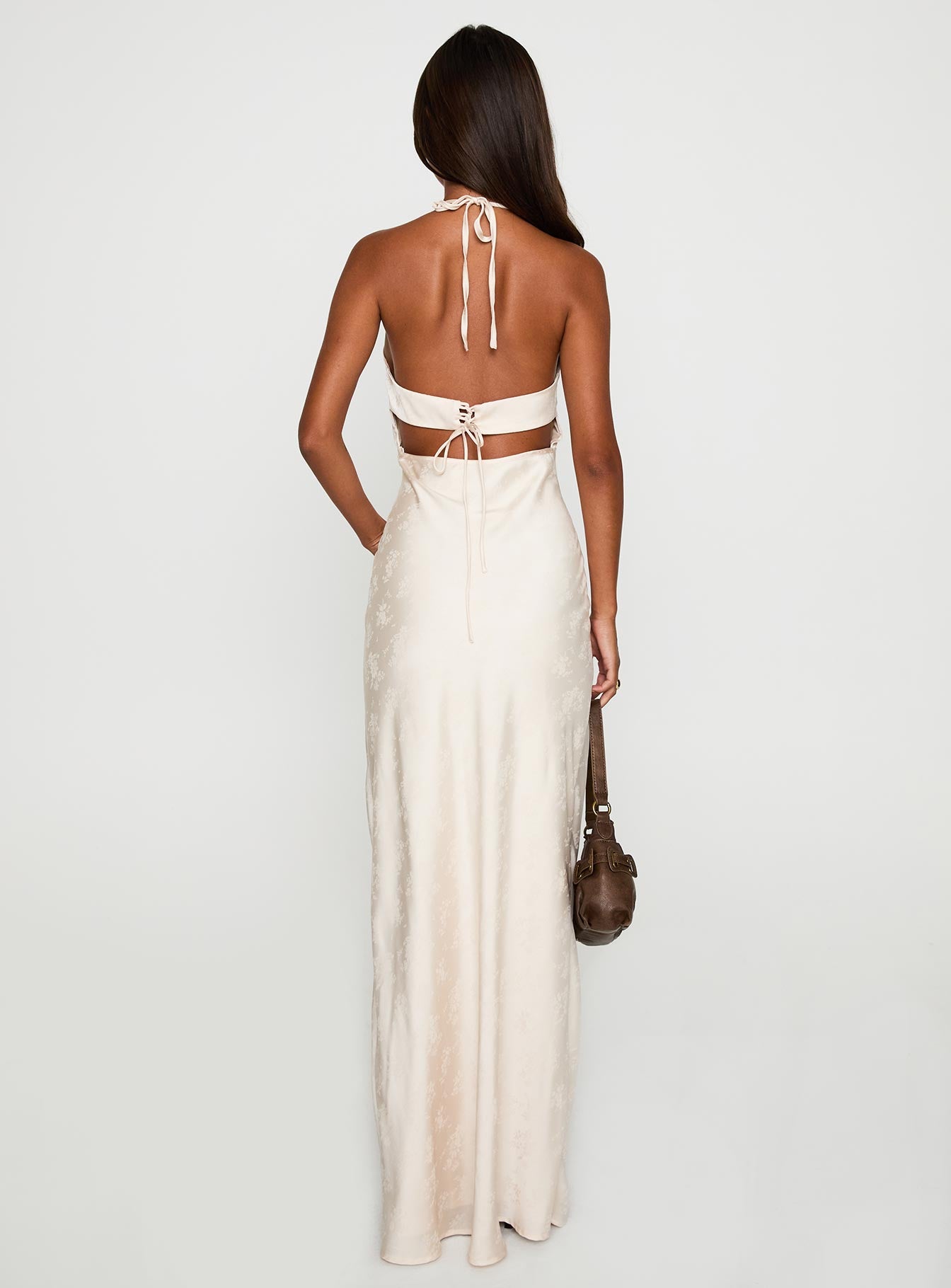 Limosina Halter Maxi Dress Champagne、mySite、solidvoid