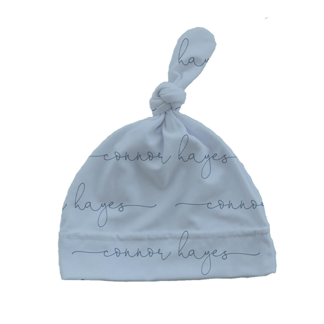  Light Dusty Blue Personalized Knotted Hat、mySite、layawaytickets