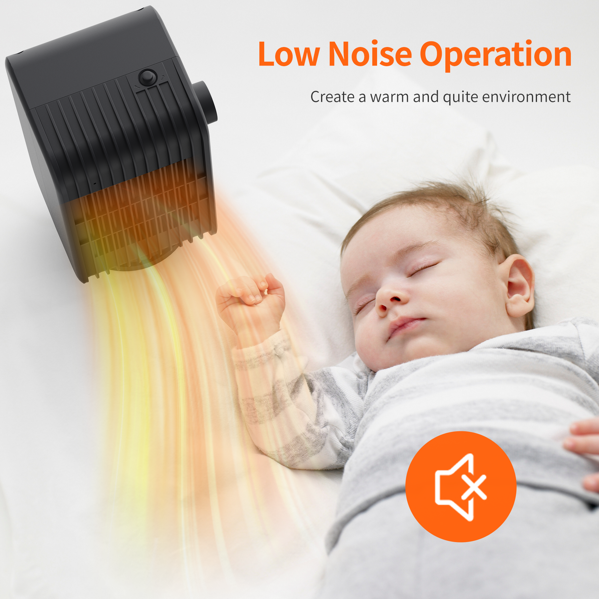 Kloudic Space Heater Electric Heater with 3 Modes, 1500W Small Desk Heater for Indoor Bedroom Office Use、mySite、fannypackpong