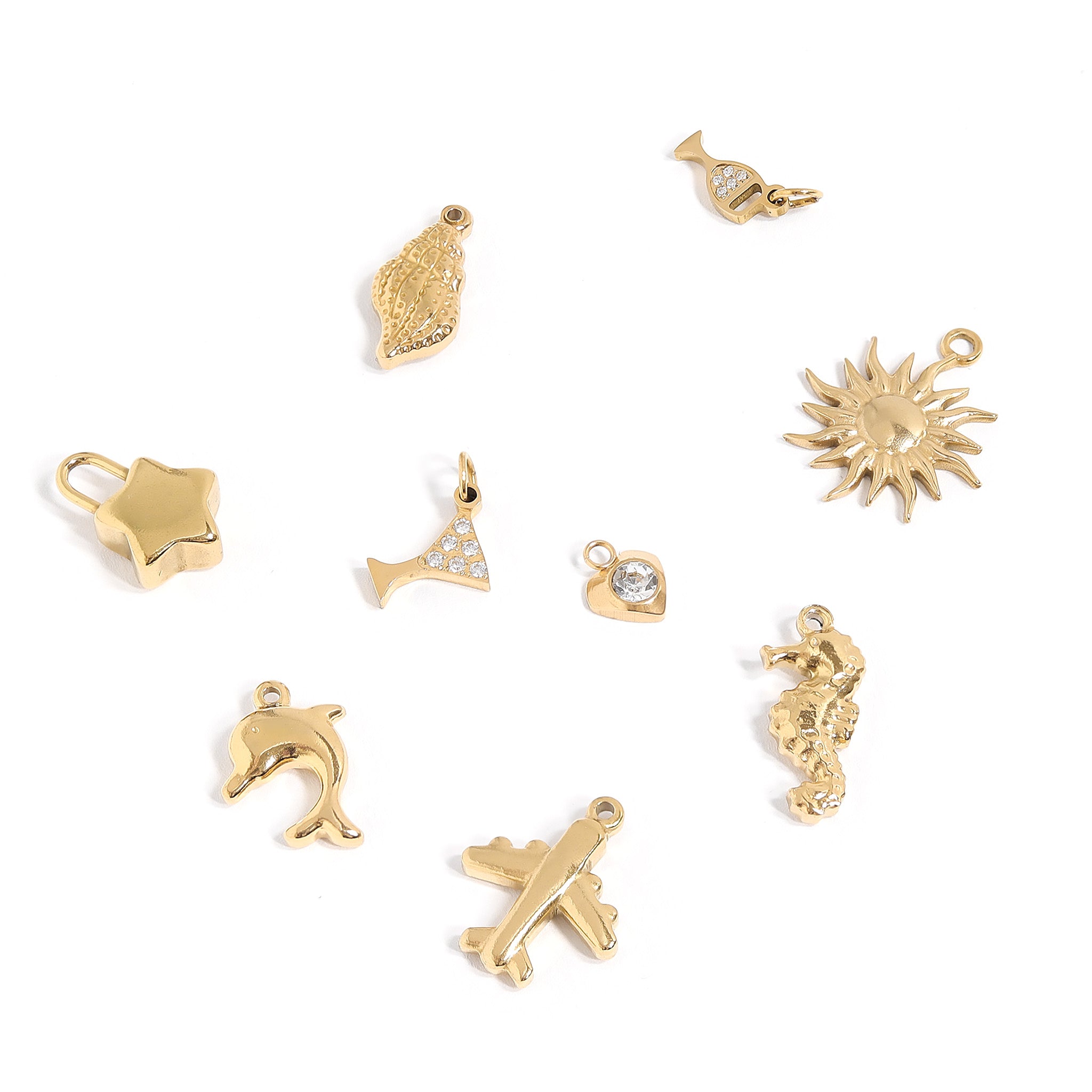 18K Gold PVD Stainless Steel Nautical Charm Set / BND0051、mySite、dreamappss