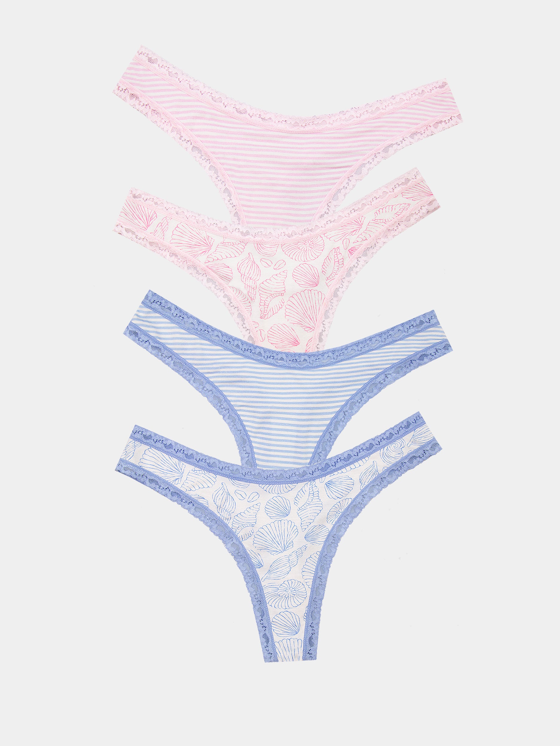 Marea X S&S Thong Four Pack - Seashell、mySite、bengalsvssteelers