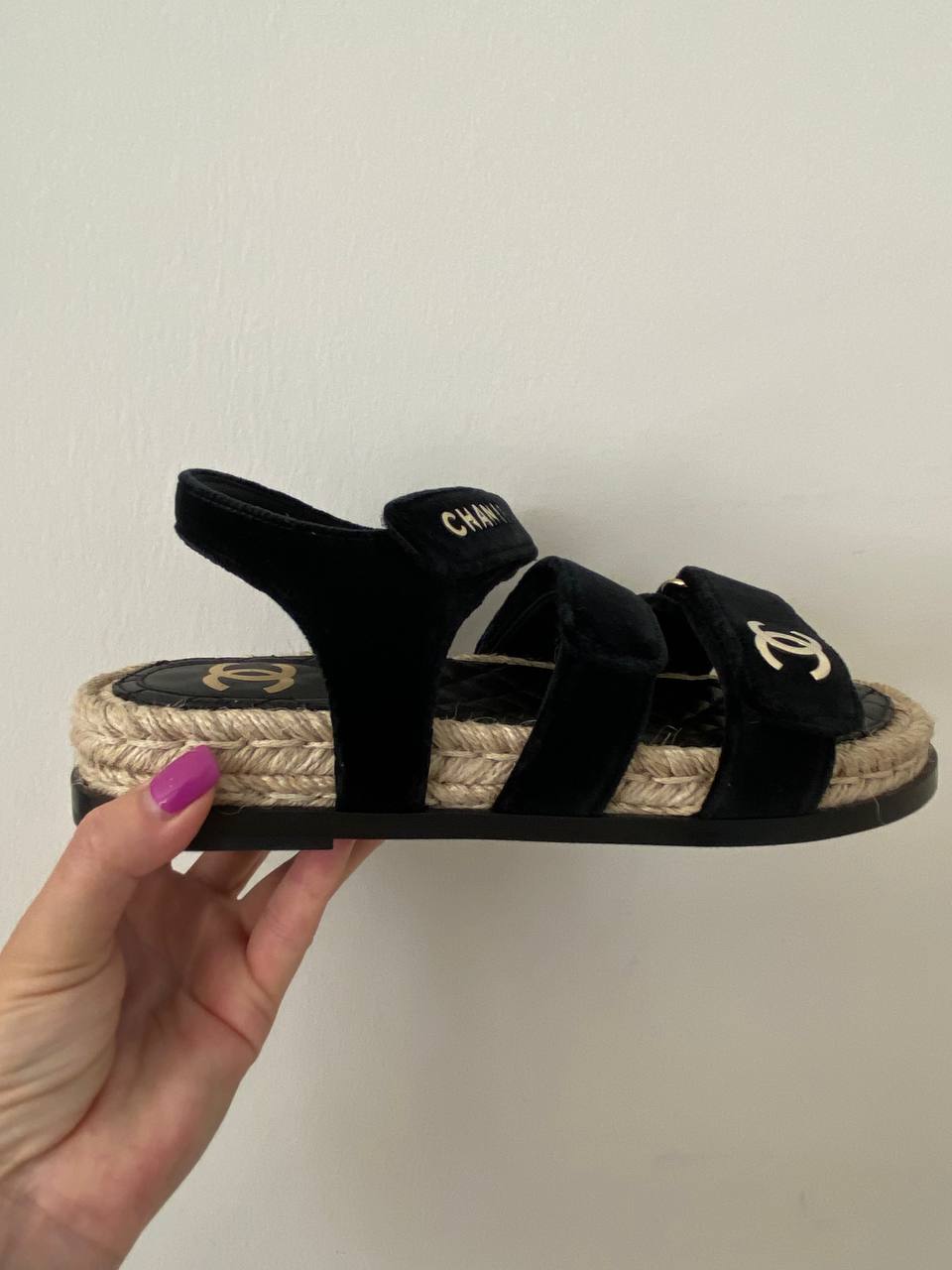 Chanel Velvet Velcro Sandal、mySite、garminoutage.com