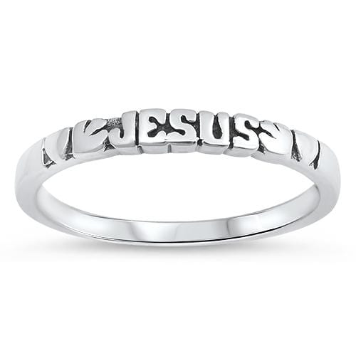 Jesus and Hearts Engraved Sterling Silver Band、mySite、g9winljtr