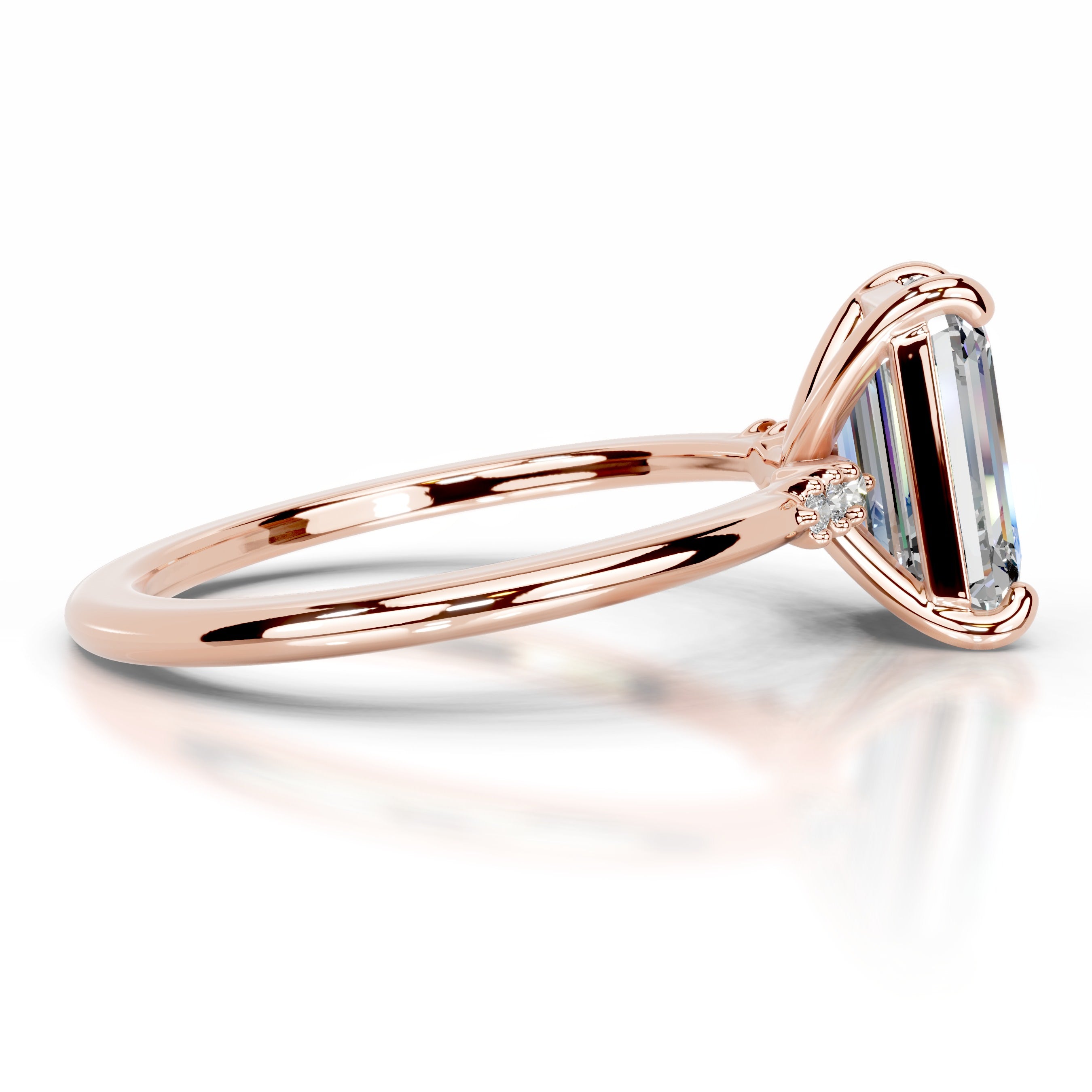 Hope Moissanite & Diamonds Ring - 14K Rose Gold、mySite、hinf8tx79
